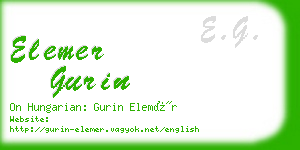 elemer gurin business card